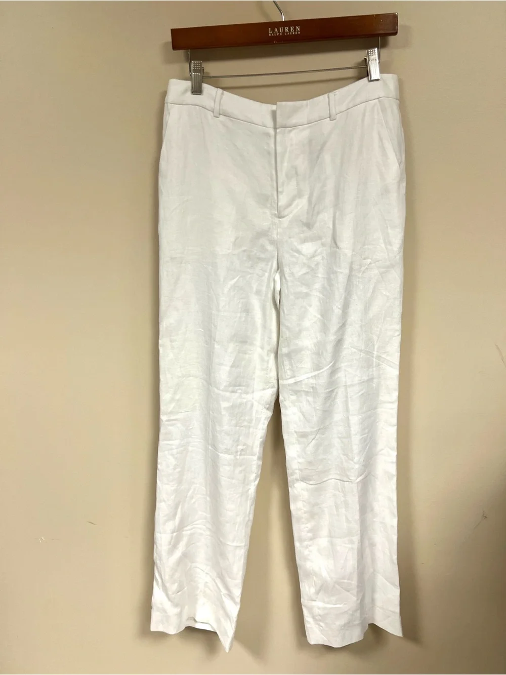 Chaps lined linen trousers pants size 8